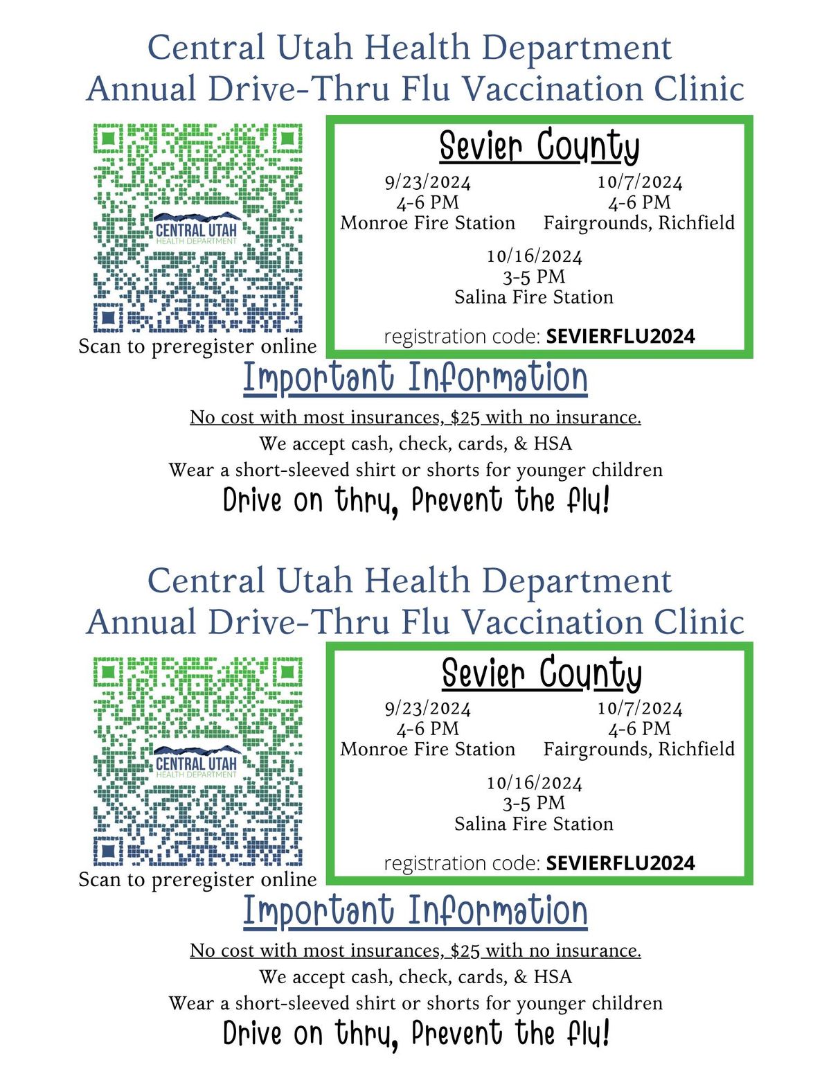 Richfield Drive-Thru Flu Clinic