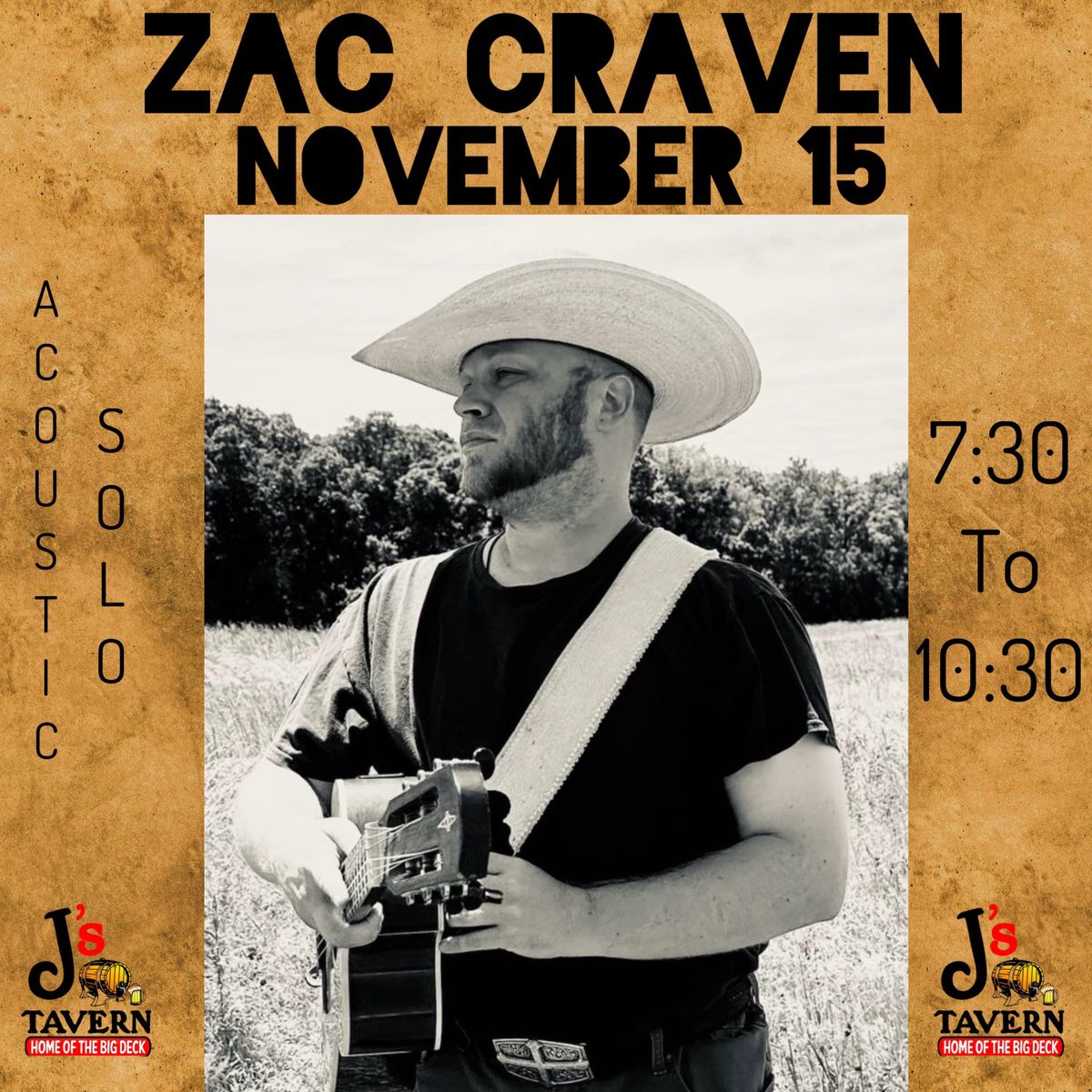 ZAC CRAVEN ACOUSTIC SOLO