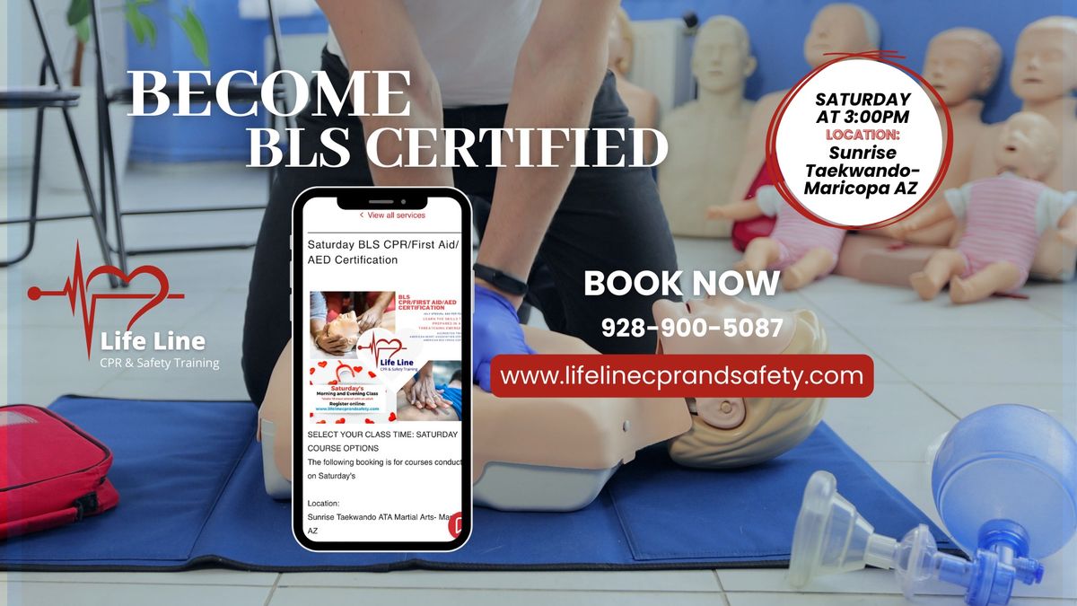 Saturday! Maricopa AZ BLS CPR\/First Aid\/AED Training with Same Day Certification!