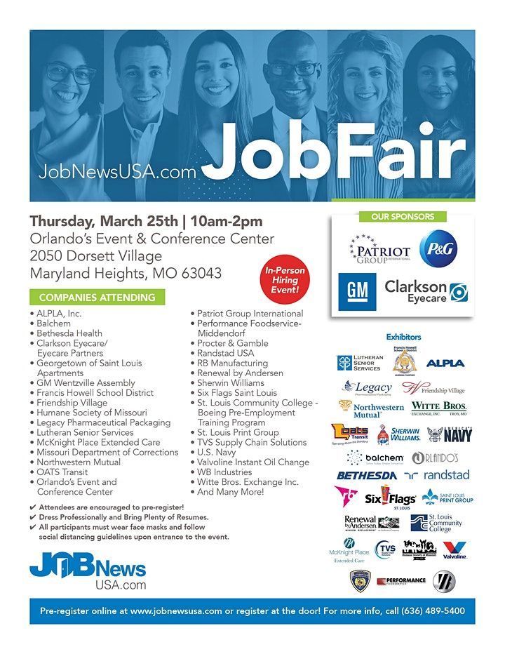 St. Louis Job Fair March 25th, Orlando's Event and