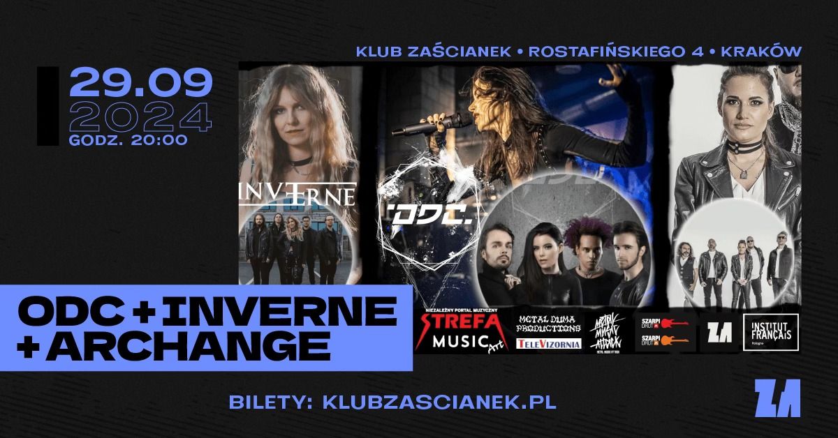 ODC & Inverne & Archange | 29\/09\/2024 | Krak\u00f3w, Klub Za\u015bcianek