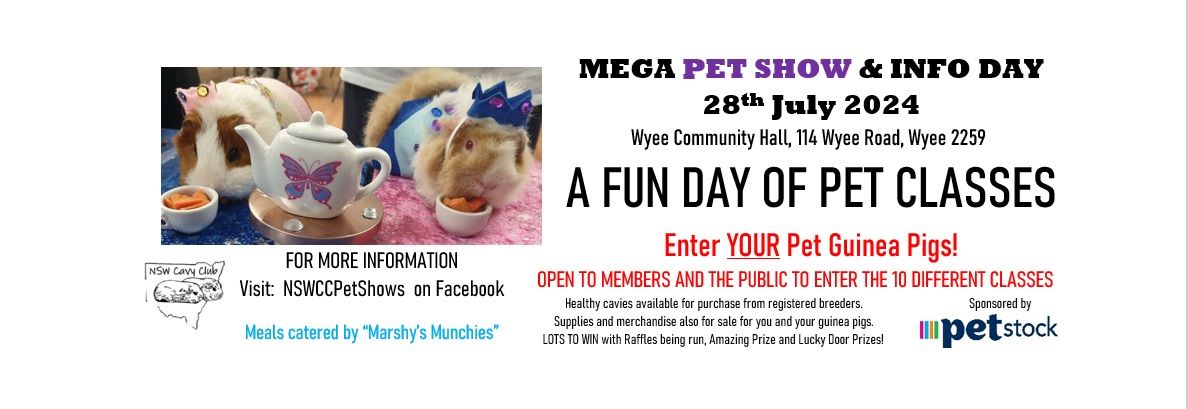 Guinea Pig PET SHOW at Wyee - Enter YOUR Guinea Pig