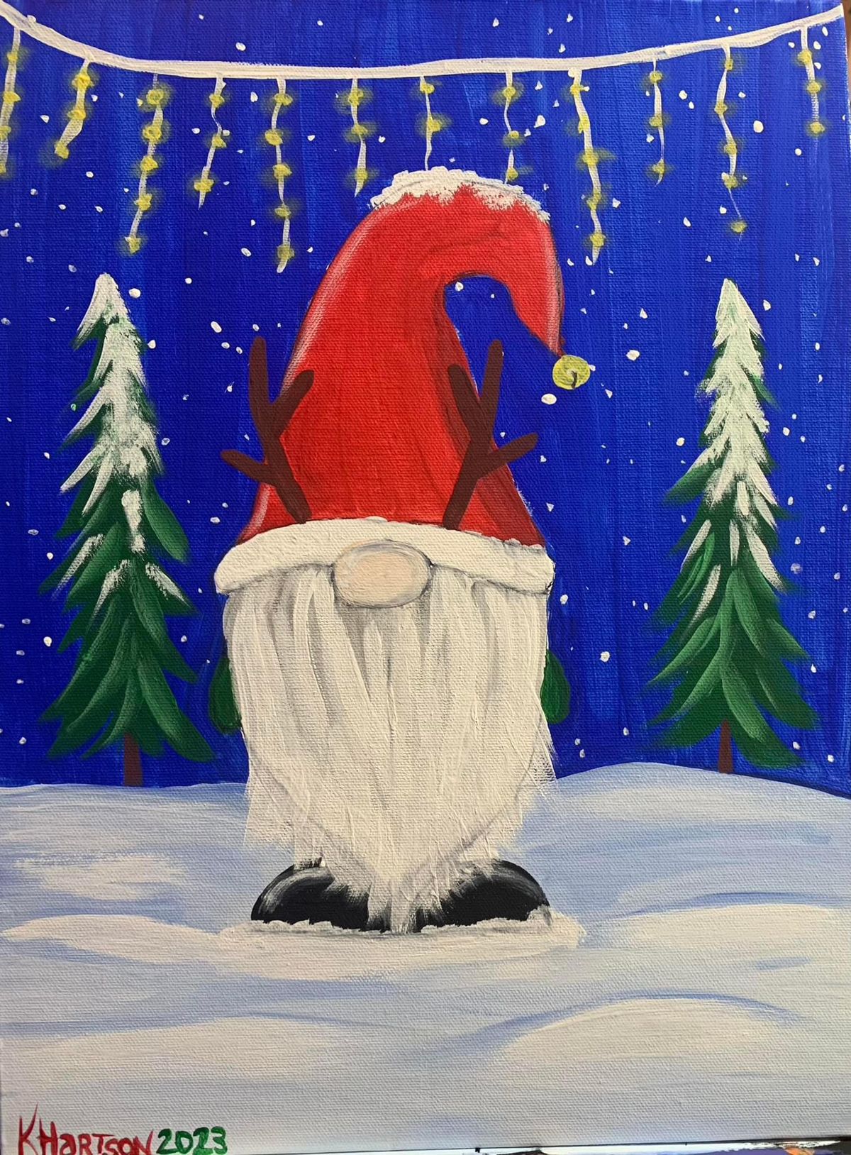 I\u2019ll be Gnome for Christmas Paint Night