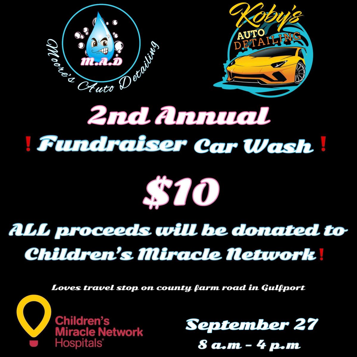 Charity Car Wash for CMN Hospital