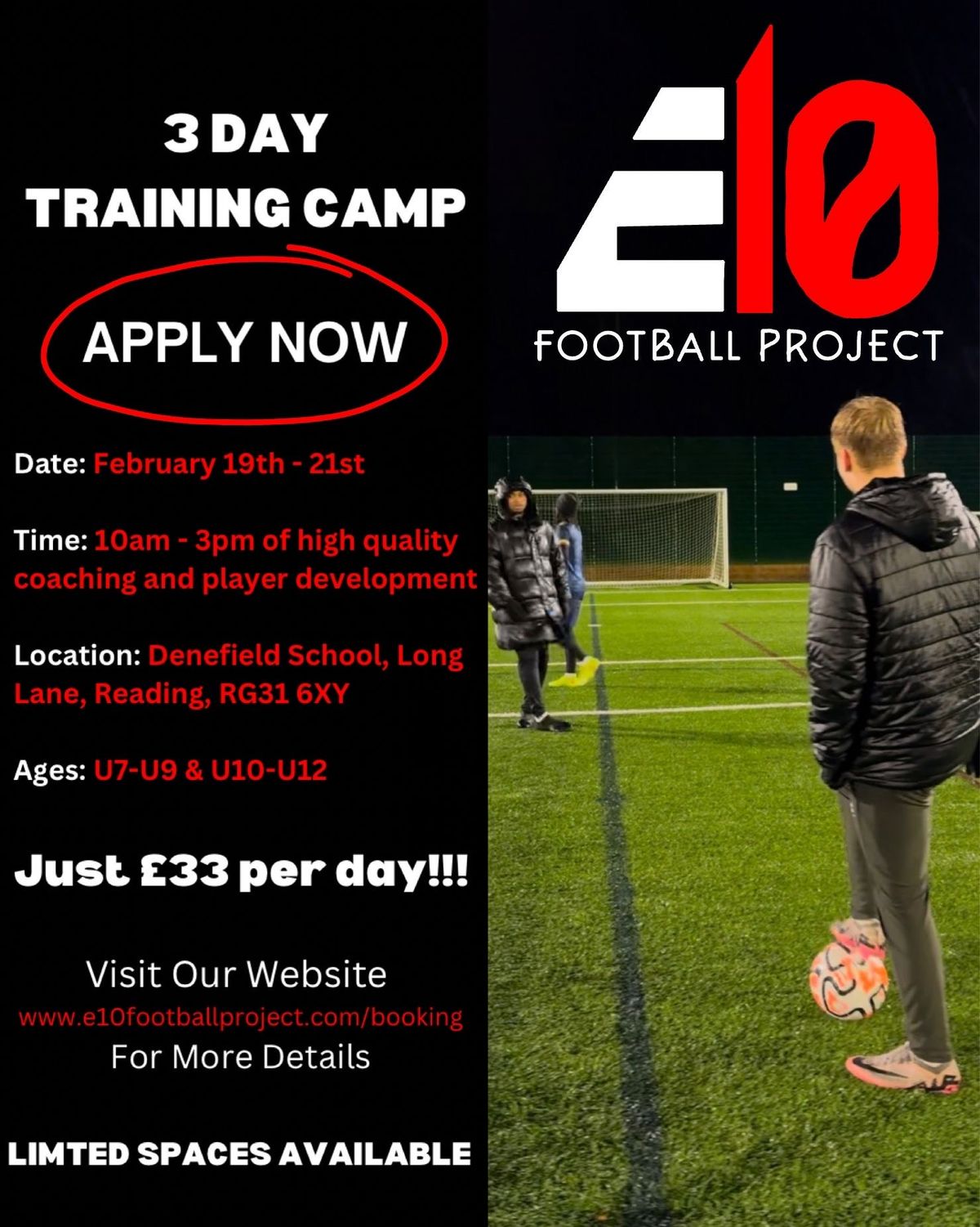 E10 Football Project February Training Camp