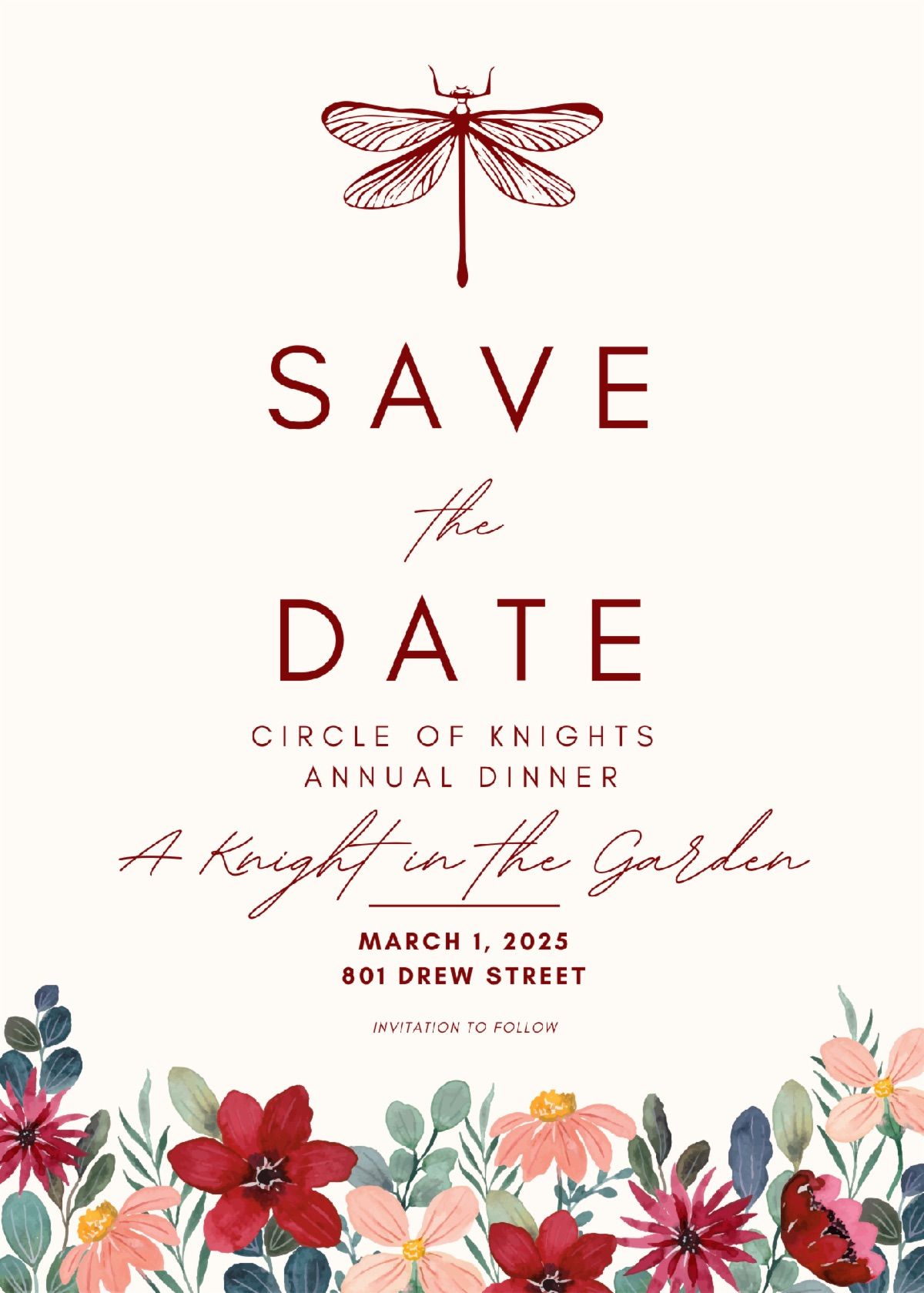 Save the Date! A Knight in the Garden