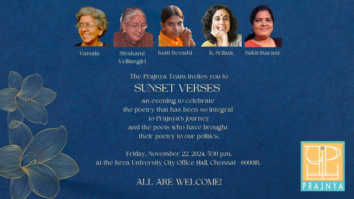 Sunset Verses, an evening of poetry