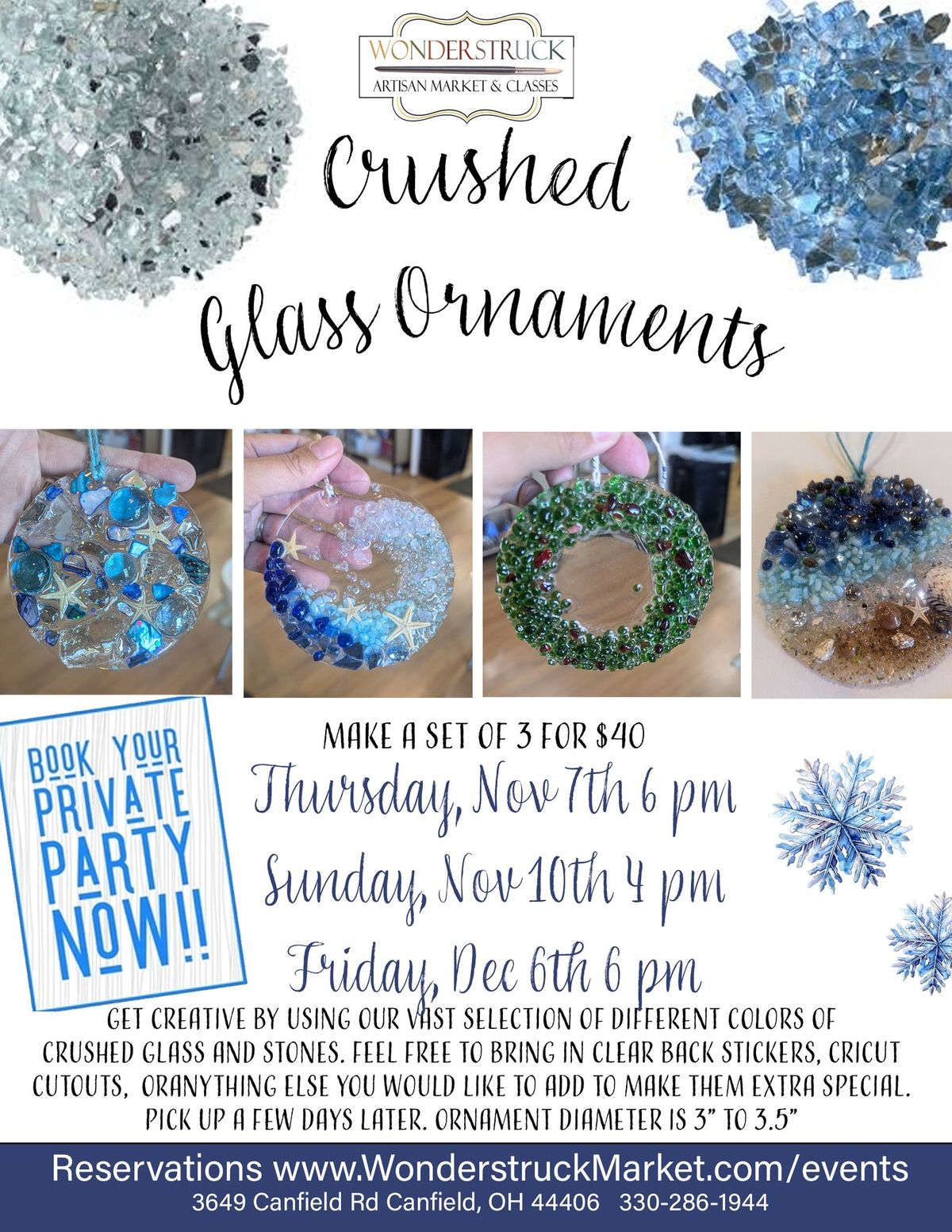 Crushed Glass Ornaments Class 