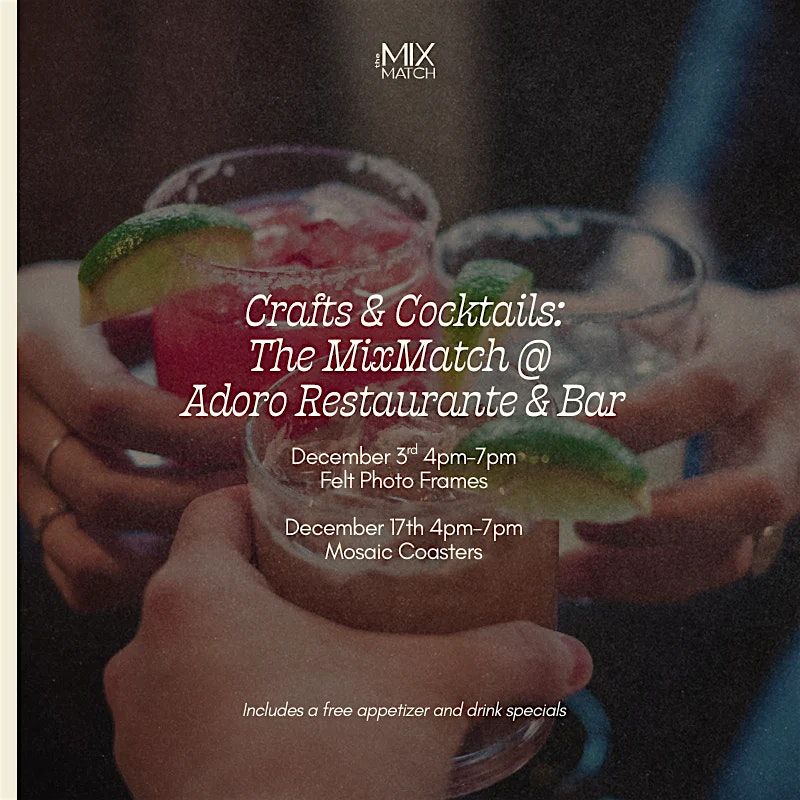 Crafts & Cocktails: Mosaic Coasters @Adoro