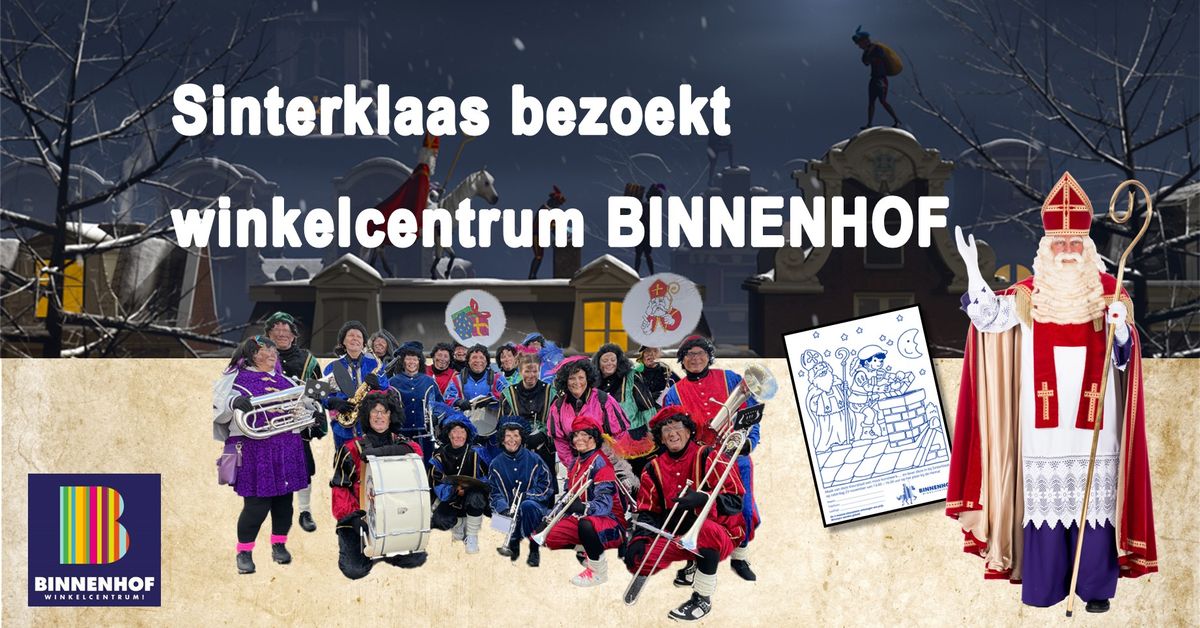 Sinterklaas bezoekt winkelcentrum Binnenhof