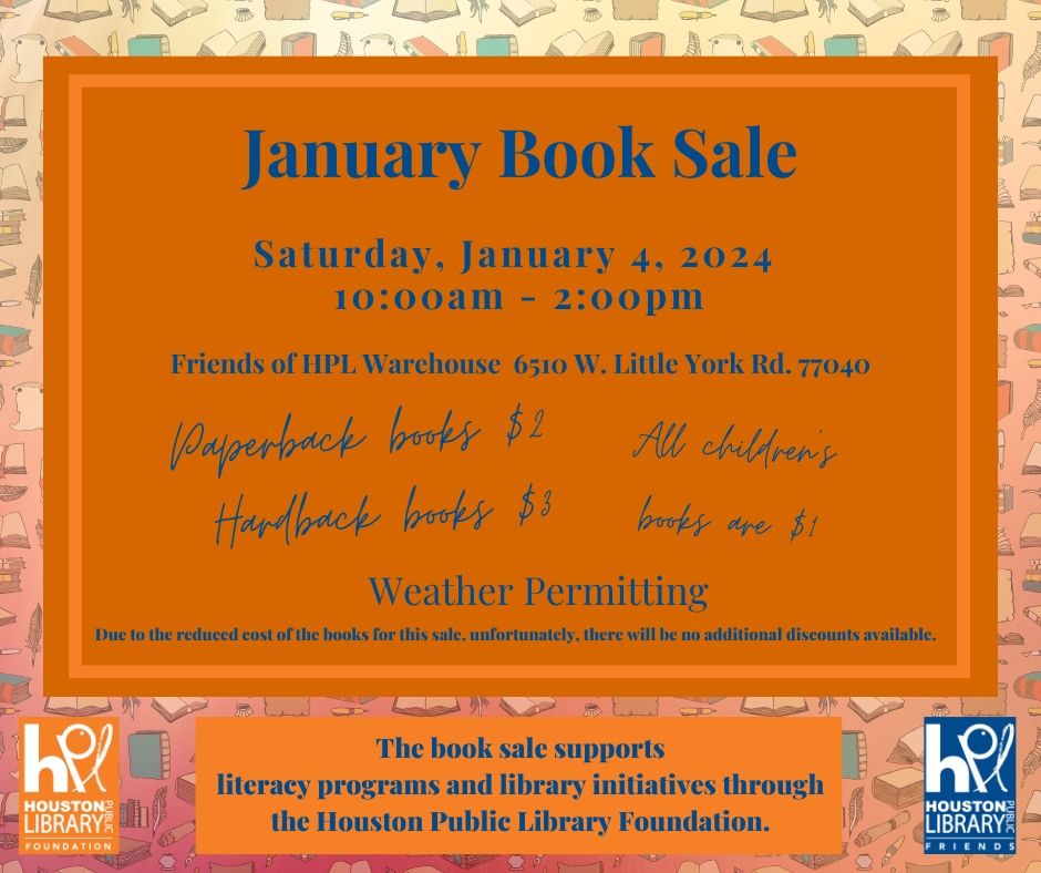 Friends of HPL January Book Sale