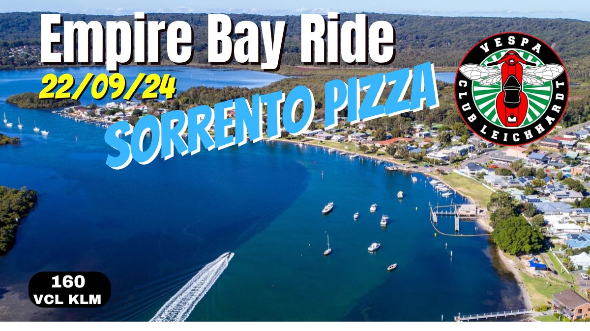 Empire Bay Sorrento Pizza ride, Sunday 22\/09\/24