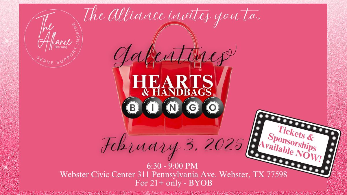 Galentines Hearts & Handbags BINGO