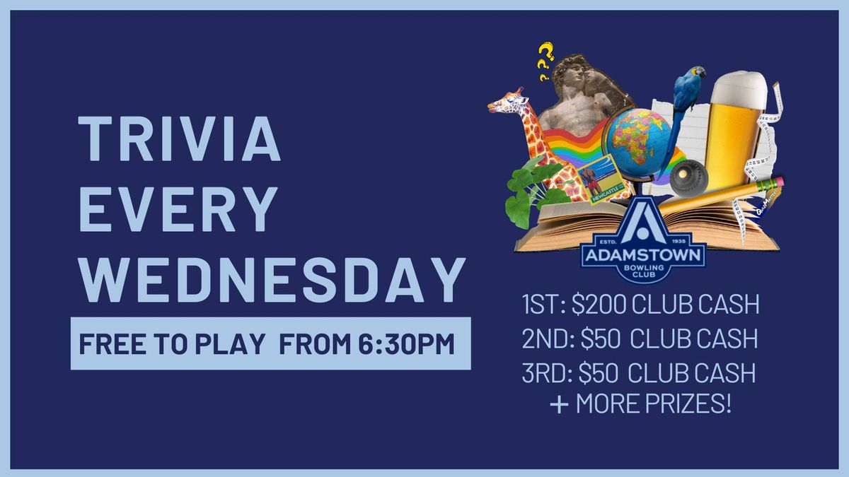 Wednesday Night Trivia - Adamstown Bowlo 