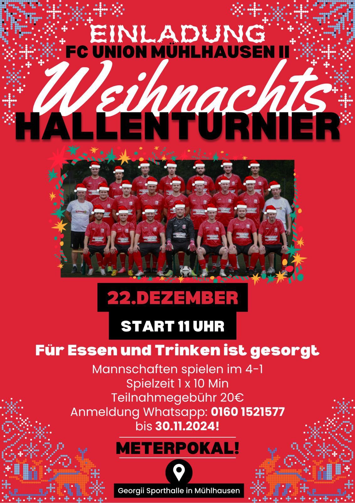 Das Weihnachtshallenturnier des FC Union M\u00fchlhausen II