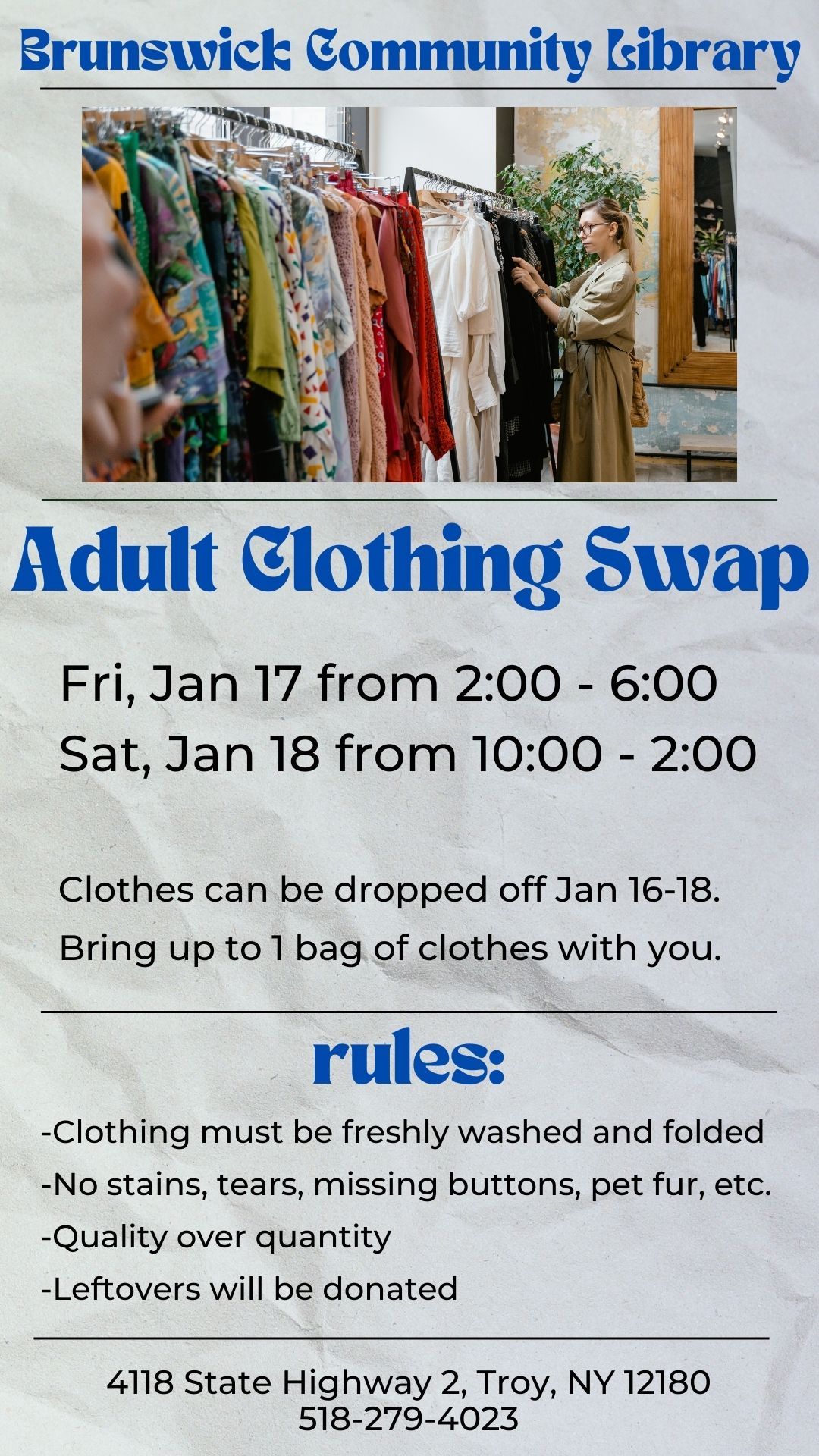 Adult Clothing Swap