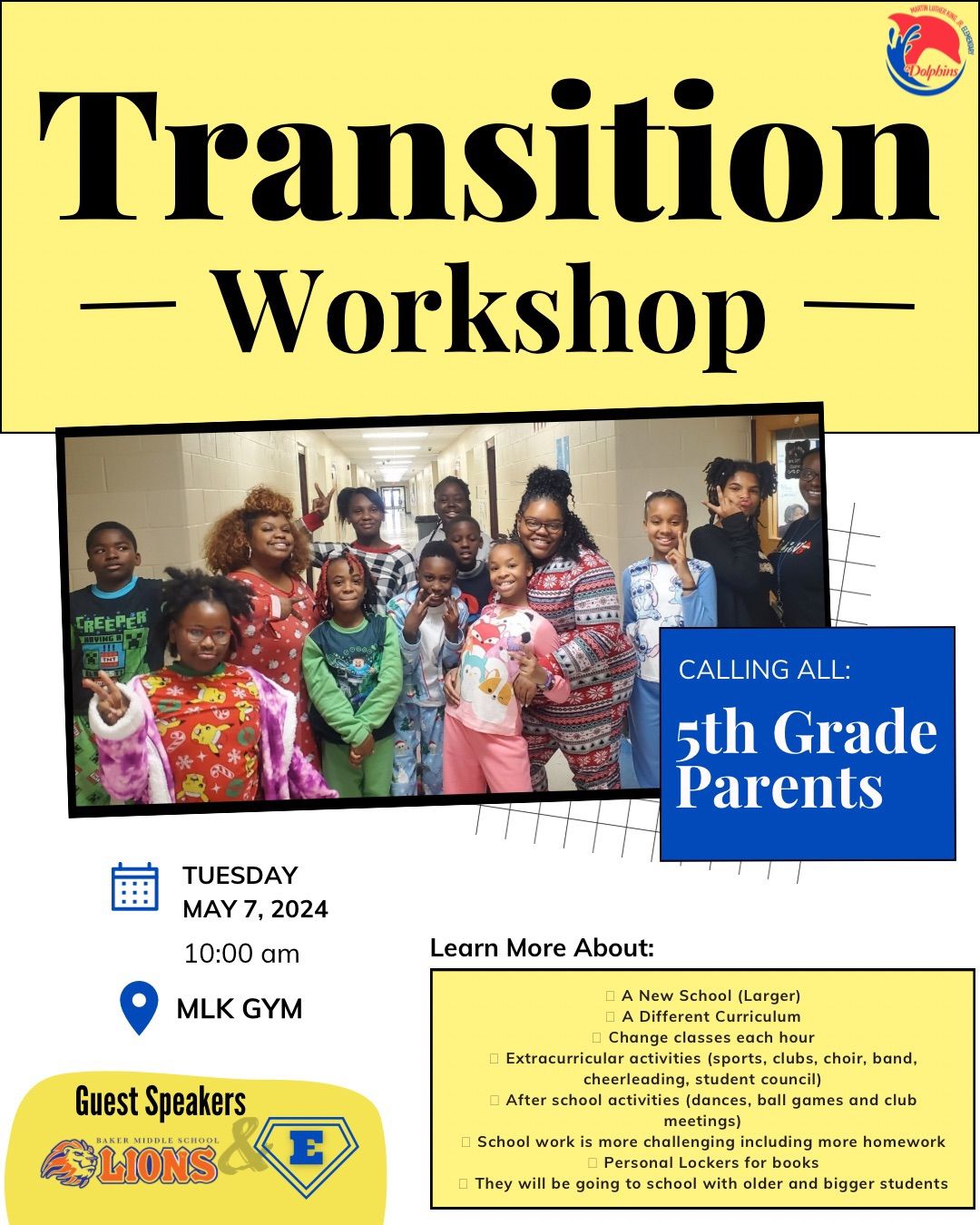 MLK: 5th Grade Transition Workshop