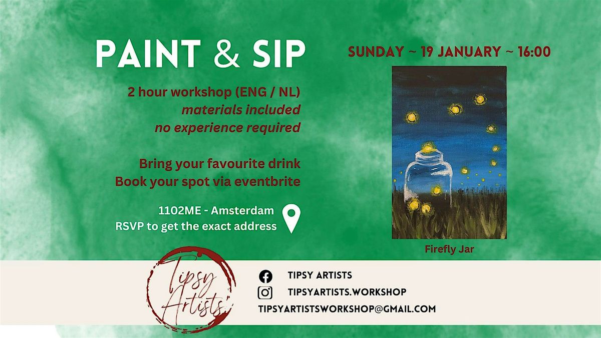 Paint & Sip Workshop - Firefly jar (Learn how to paint!)