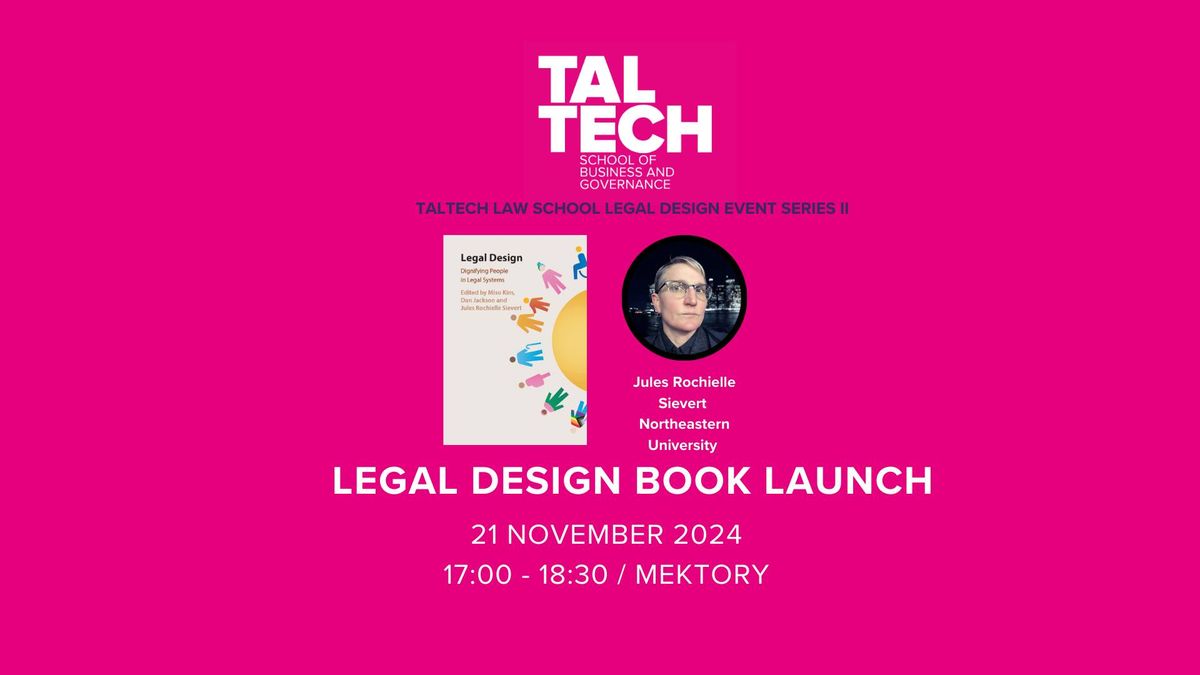 Legal Design Book Launch with Jules Sievert (Invitation\/confirmation only)