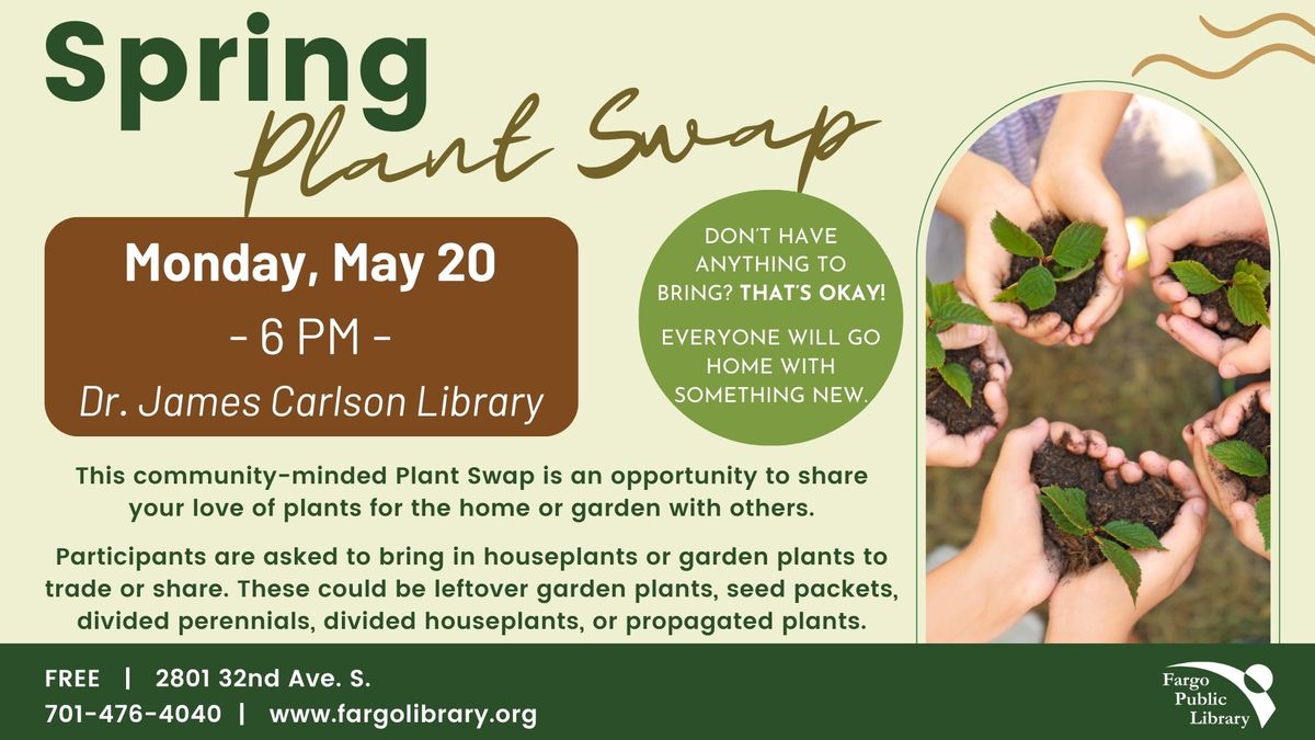 Spring Plant Swap at the Dr. James Carlson Library
