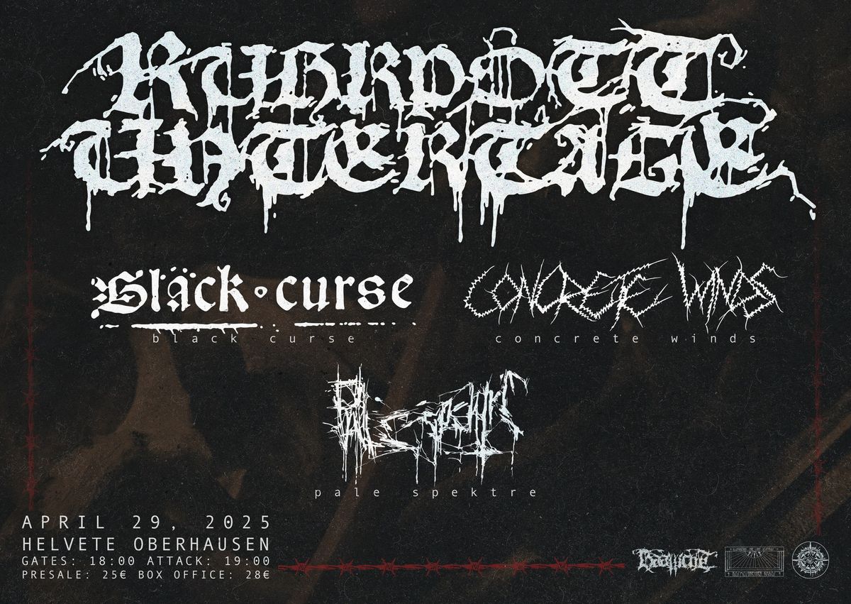 RUHRPOTT UNTERTAGE #3: BLACK CURSE - CONCRETE WINDS - PALE SPEKTRE