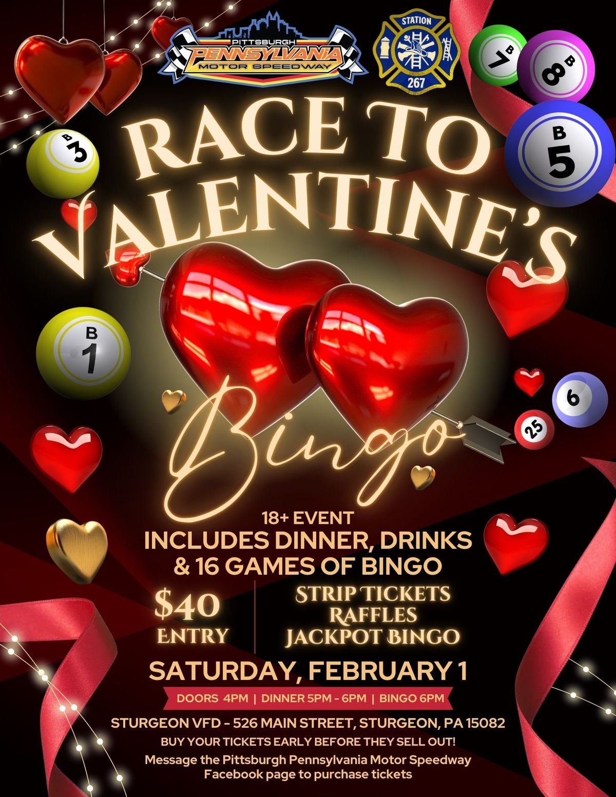 Race to Valentine's Bingo