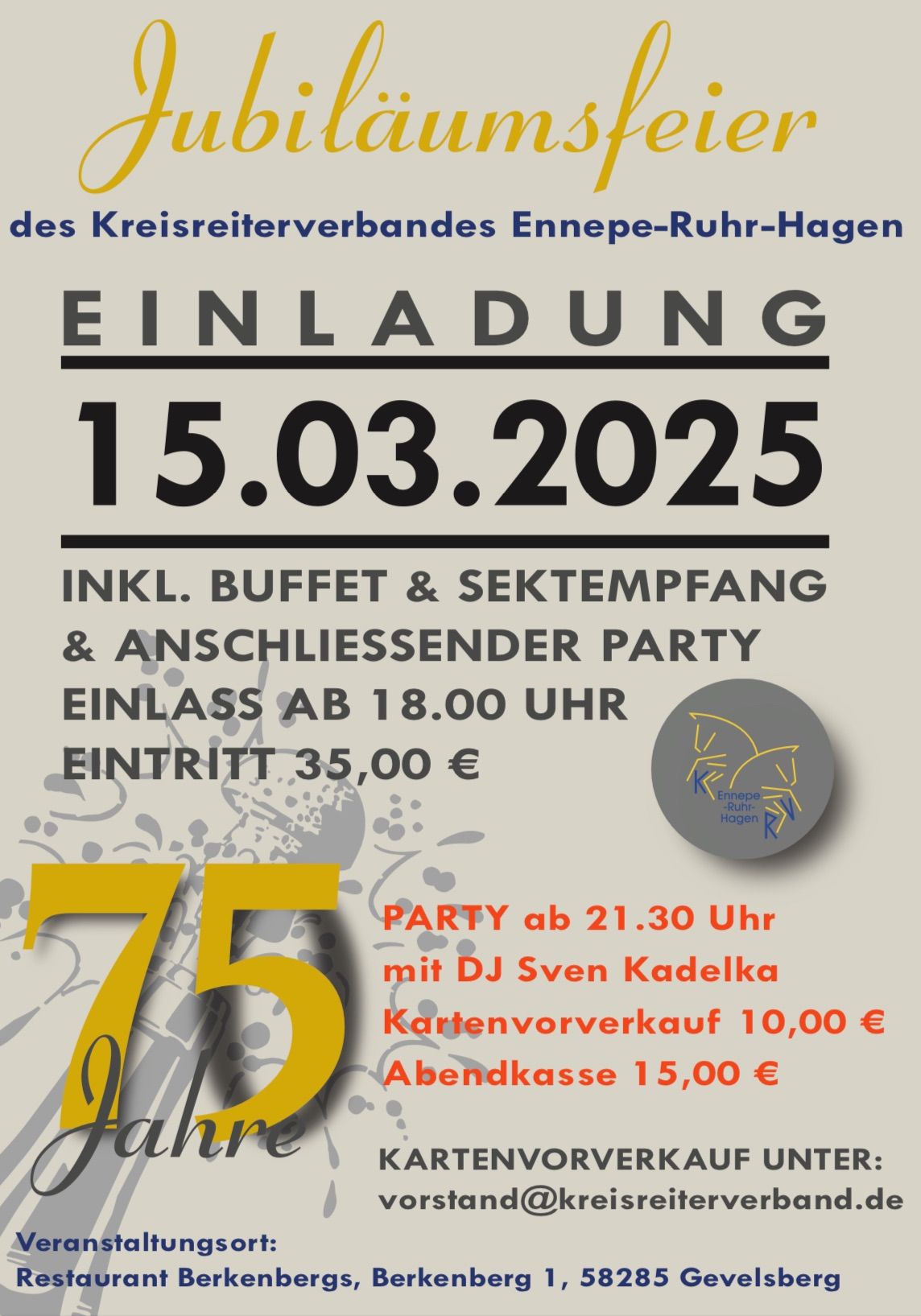 75 Jahre KRV Ennepe-Ruhr-Hagen - Party