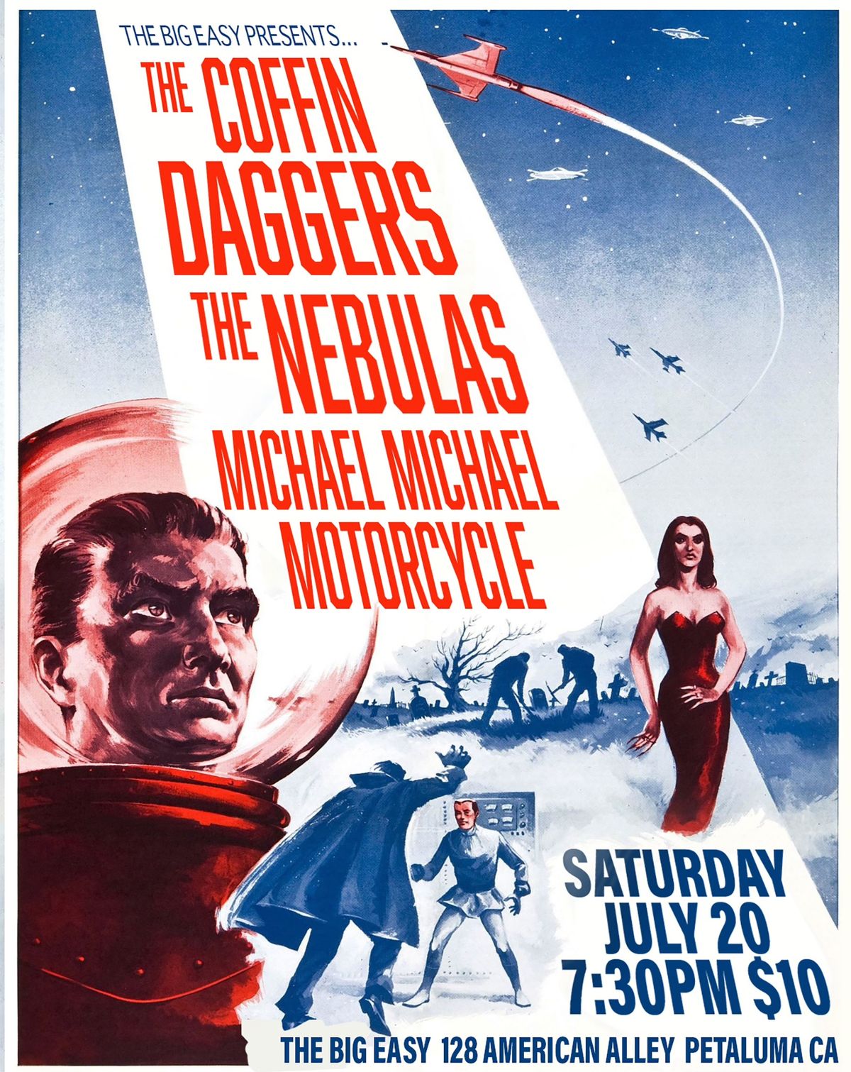 The Coffin Daggers, The Nebulas & Michael Michael Motorcycle @ The Big Easy