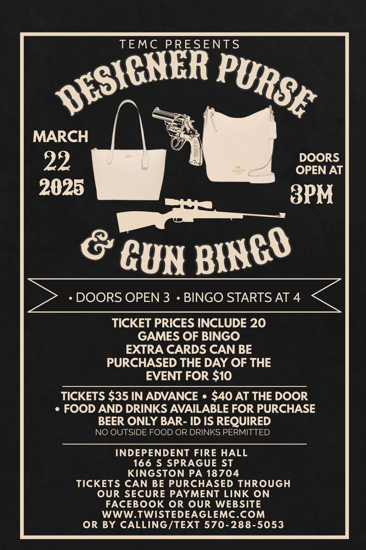 PURSE AND GUN BINGO