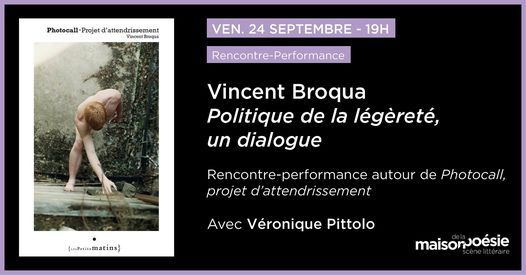 Vincent Broqua - Politique de la l\u00e9g\u00e8ret\u00e9, un dialogue