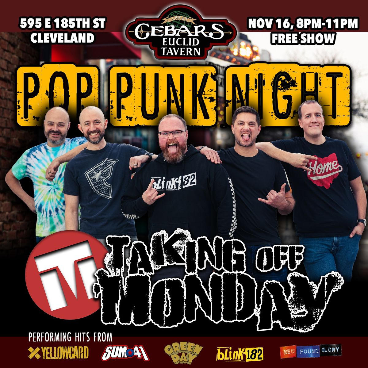 Pop Punk Night at Cebars Euclid Tavern