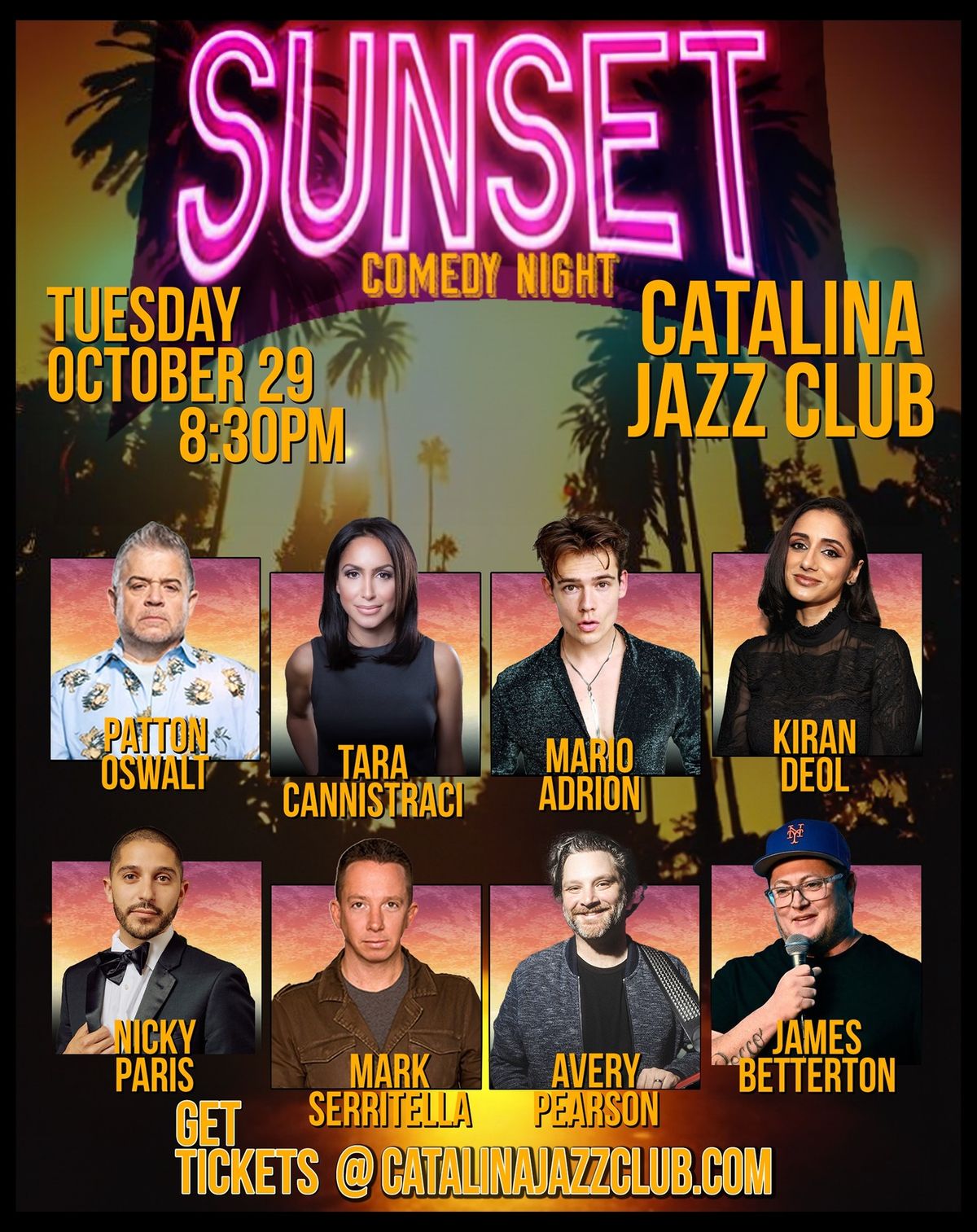 SUNSET COMEDY NIGHT | ? PATTON OSWALT (2x Emmy-winner), TARA CANNISTRACI, MARIO ADRION, & more! 