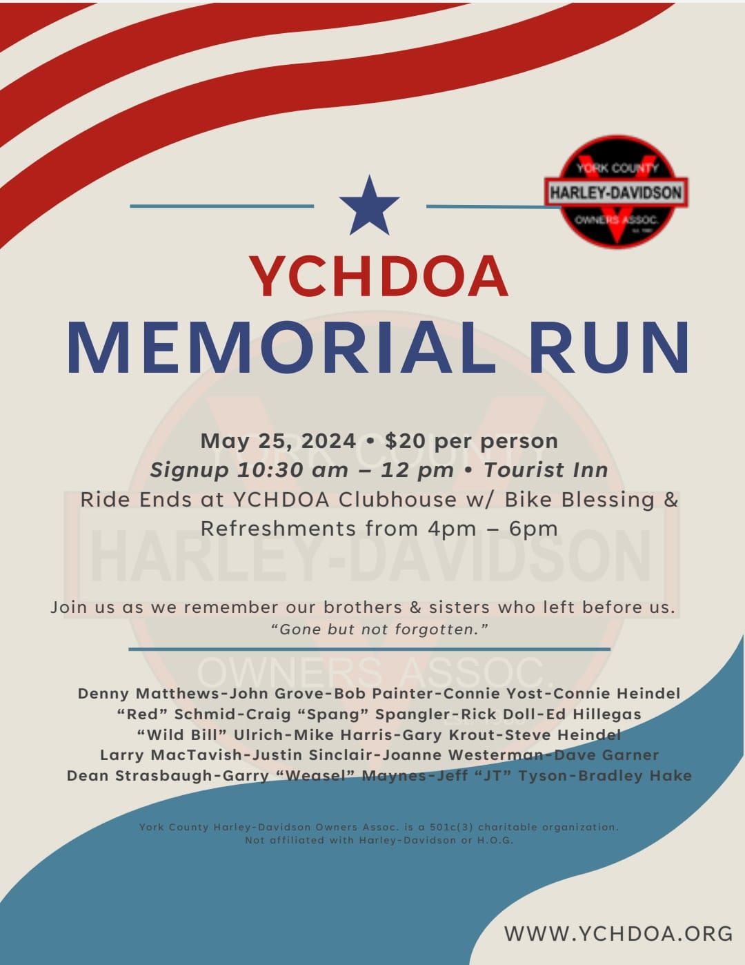 YCHDOA Memorial Run 