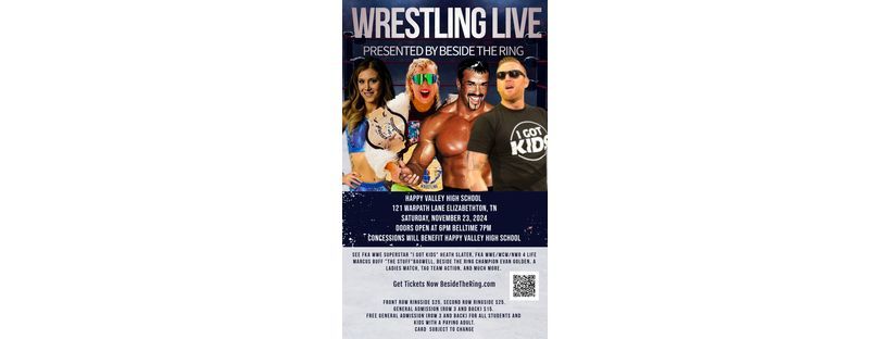 See Wrestling Live at Happy Valley High School in Elizabethton, TN on Saturday, November 23, 2024