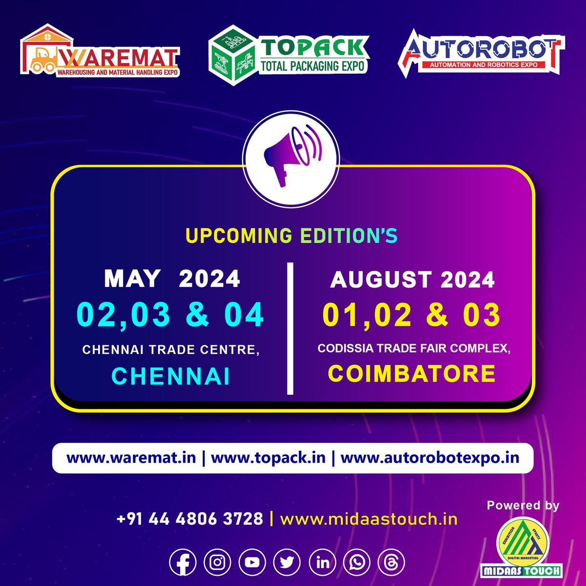 TOPACK - Total Packaging Exhibition | CODISSIA, Coimbatore