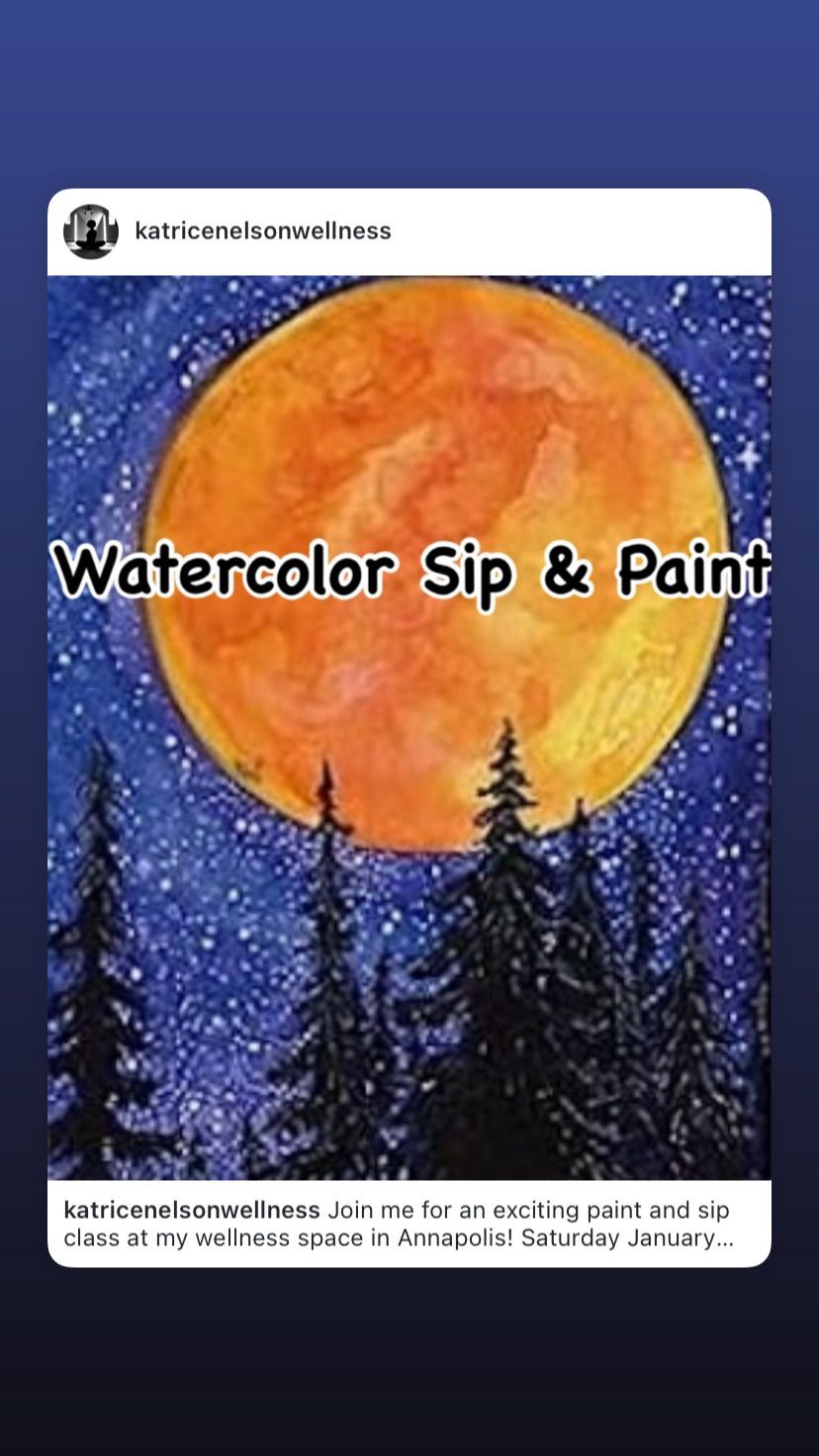 Watercolor Chill-A Meditative Sip & Paint Class 