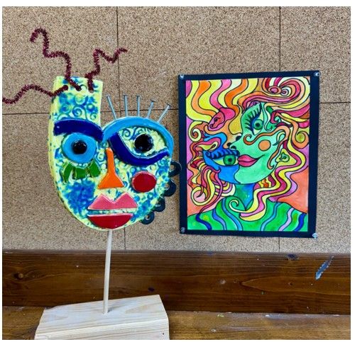 Kids Camp Mar 7 - 9am - Ceramic Faces & Self-Portrait Watercolor!