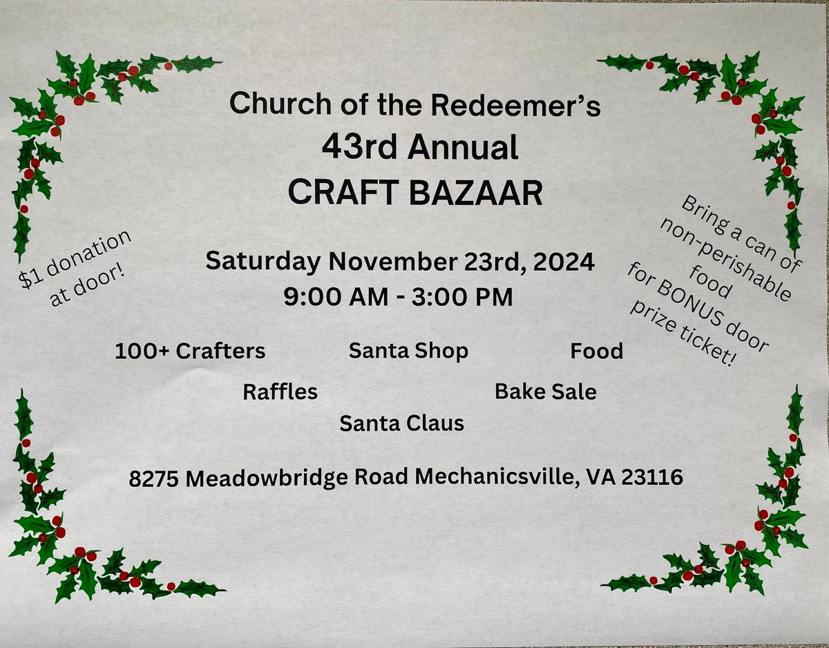 43rd Annual Craft Bazaar \ufffd\ufffd\ufffd\ufffd\ufffd