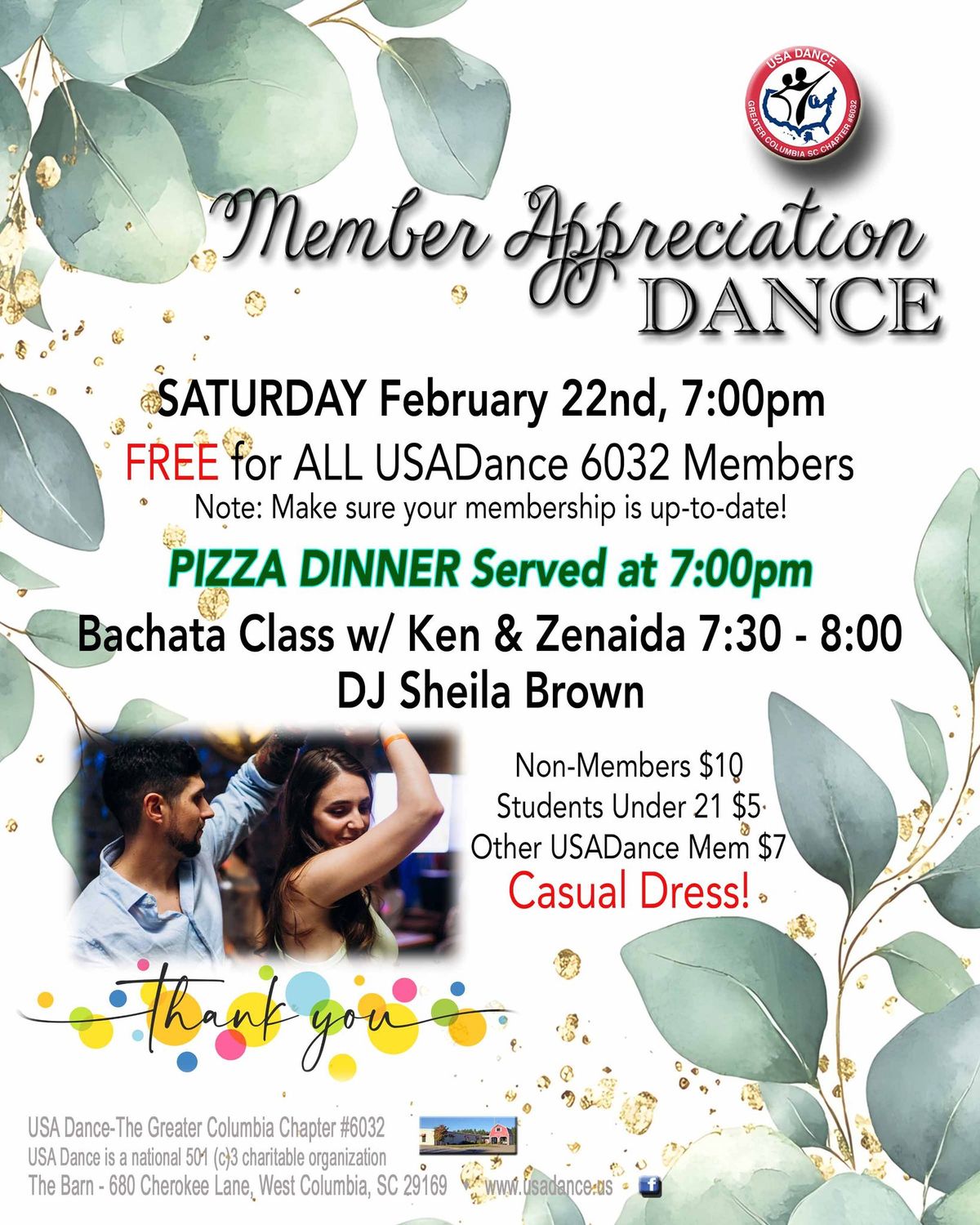 Columbia USADance Member Appreciation Dance!