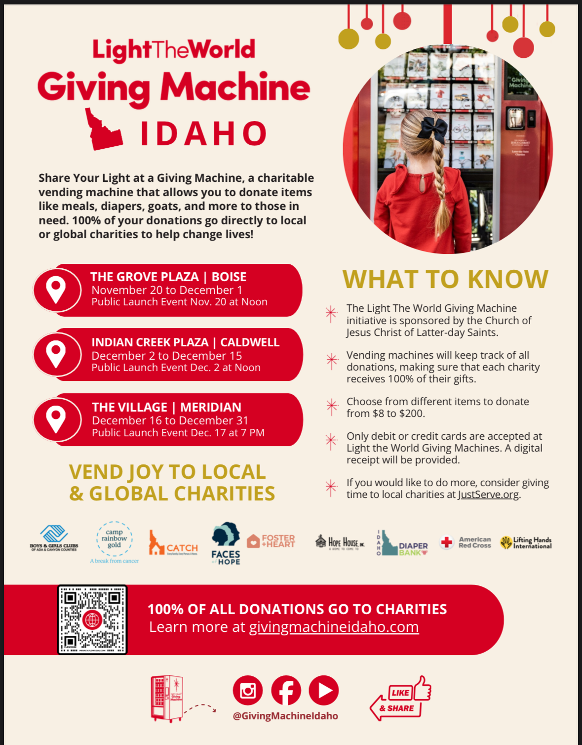 Light the World Giving Machine Stake Day