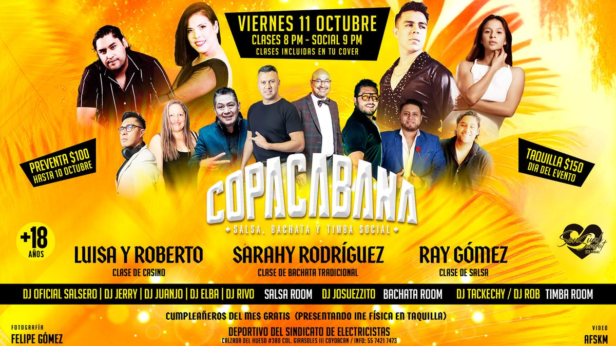 Copacabana salsa, bachata y timba social - octubre \ud83c\udf42\ud83c\udf41