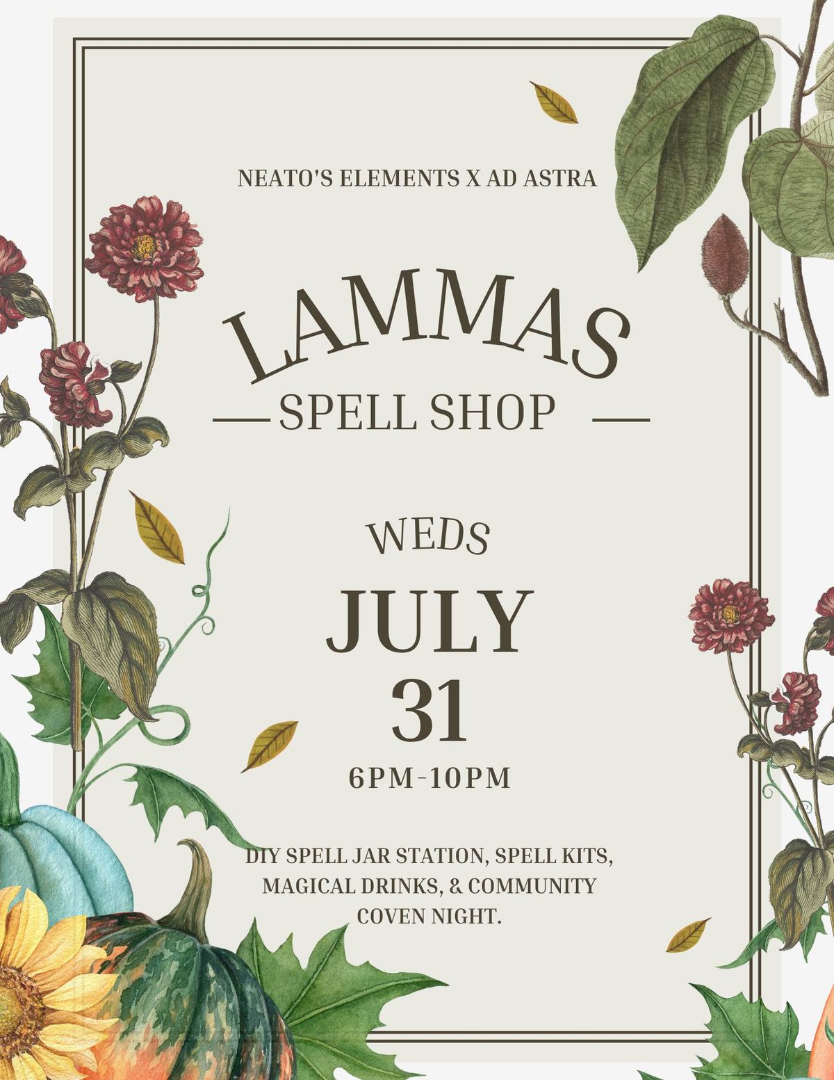 Celebrate Lammas with Ad Astra and Neato's Elements