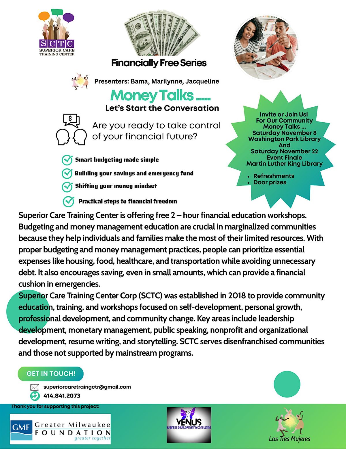 Financially Free Money Talks Event Finale