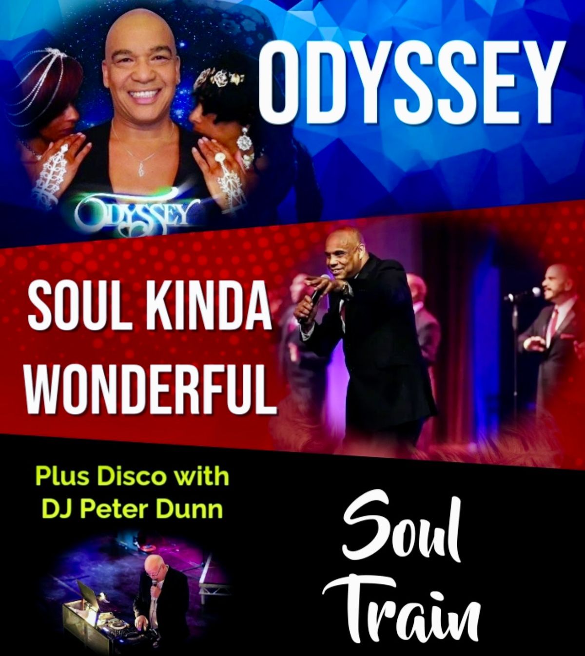 SOUL TRAIN Featuring ODYSSEY & SOUL KINDA WONDERFUL Plus DJ Peter Dunn 