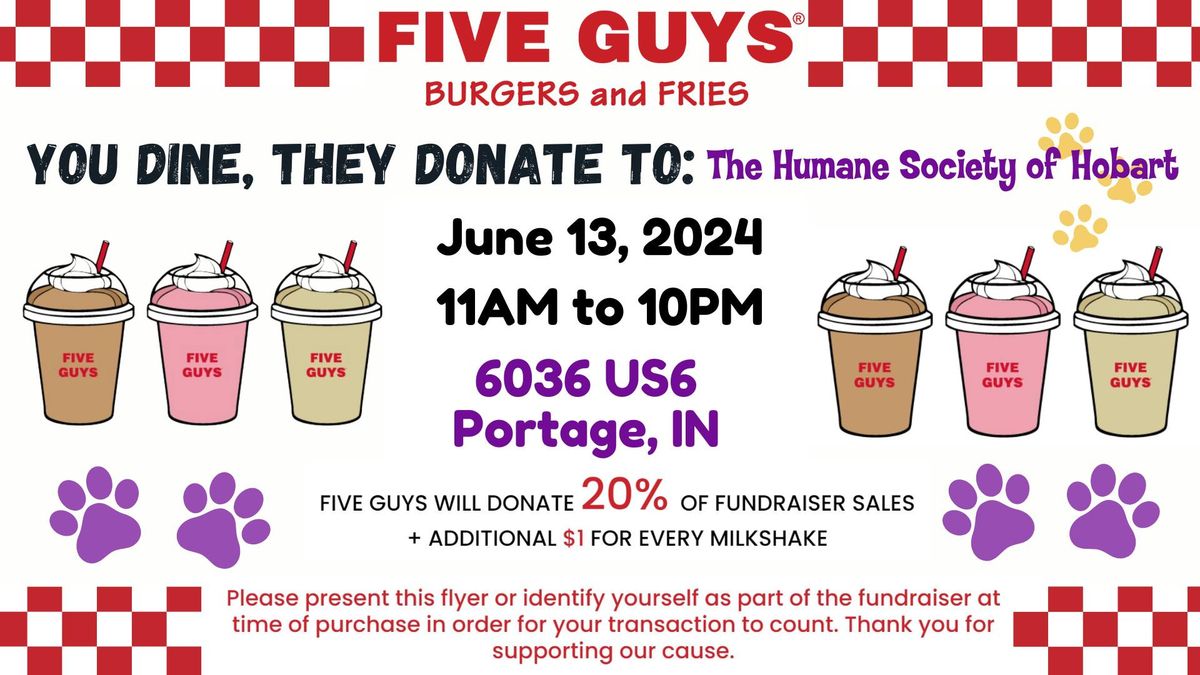You Dine, They Donate: Five Guys (Portage, IN)
