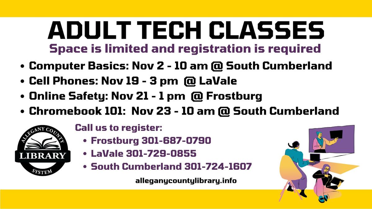 Adult Tech Classes: Online Safety at Frostburg Library