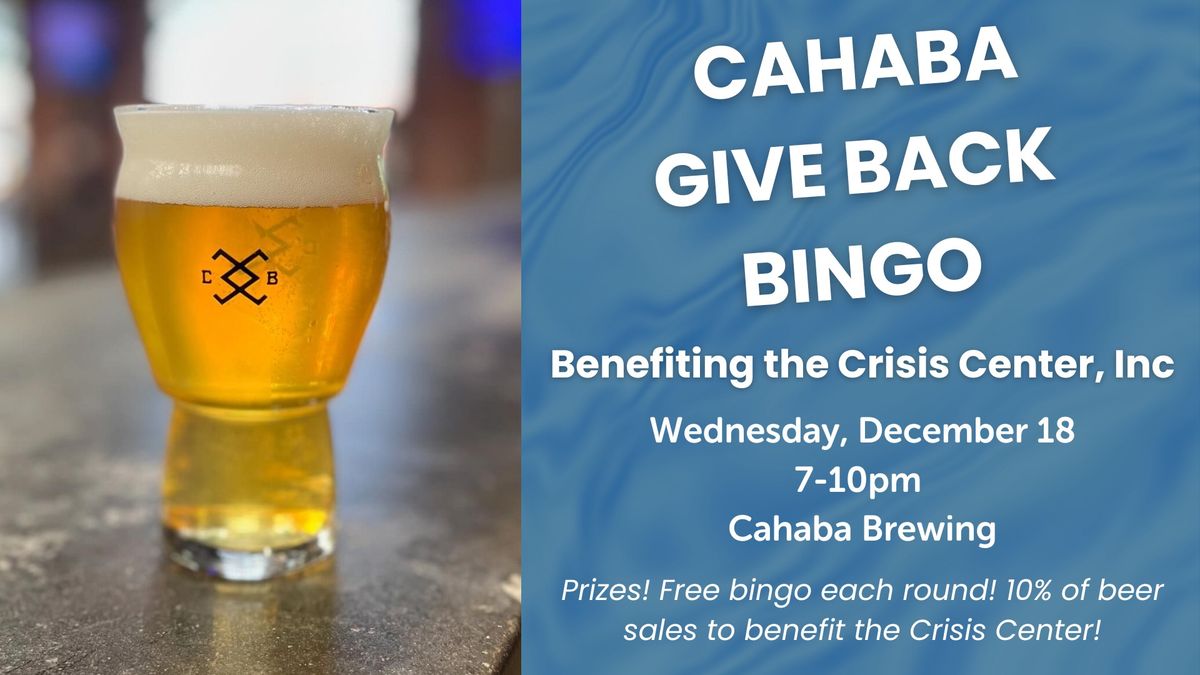 Give Back Bingo for Crisis Center, Inc