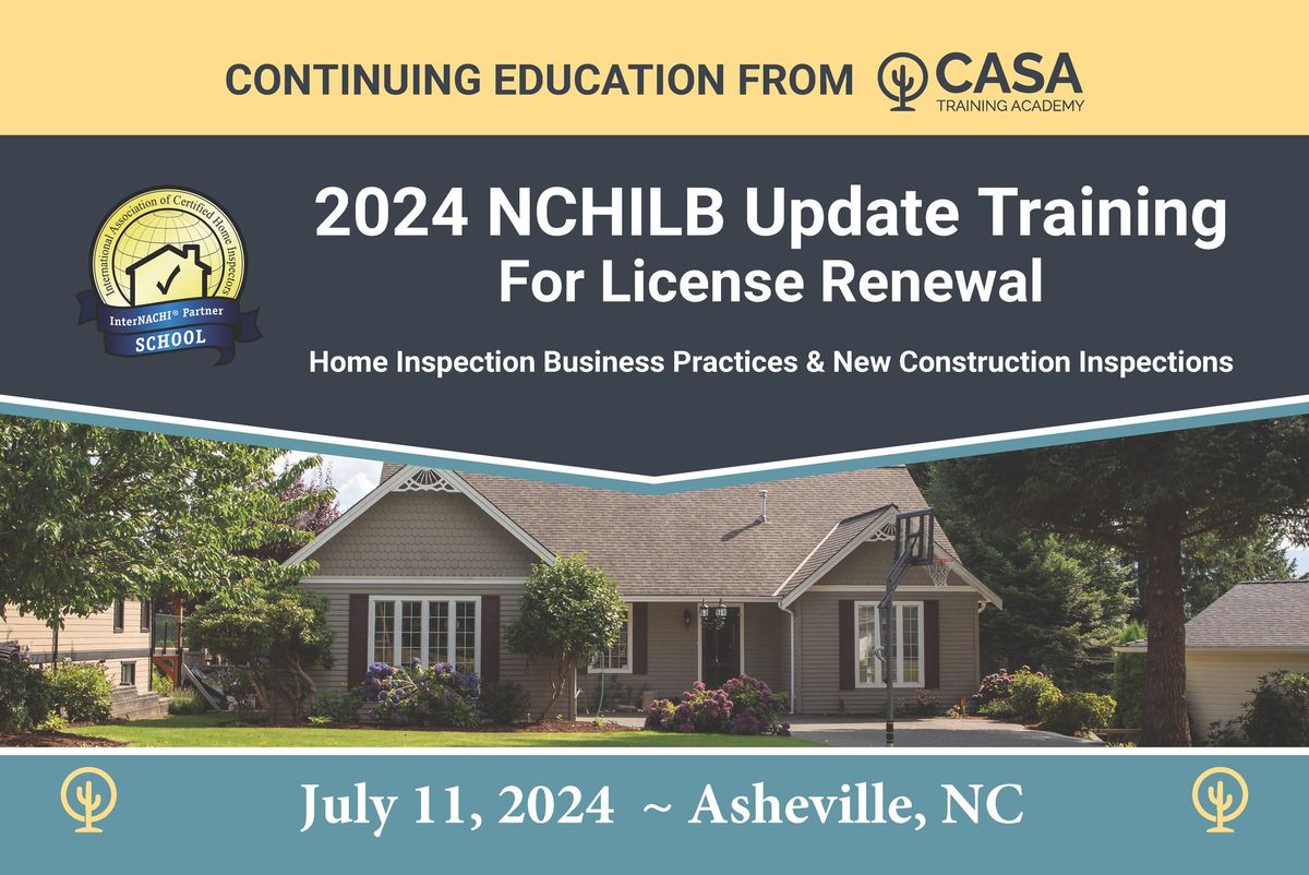2024 Inspector CE Training Road Show ~ Asheville