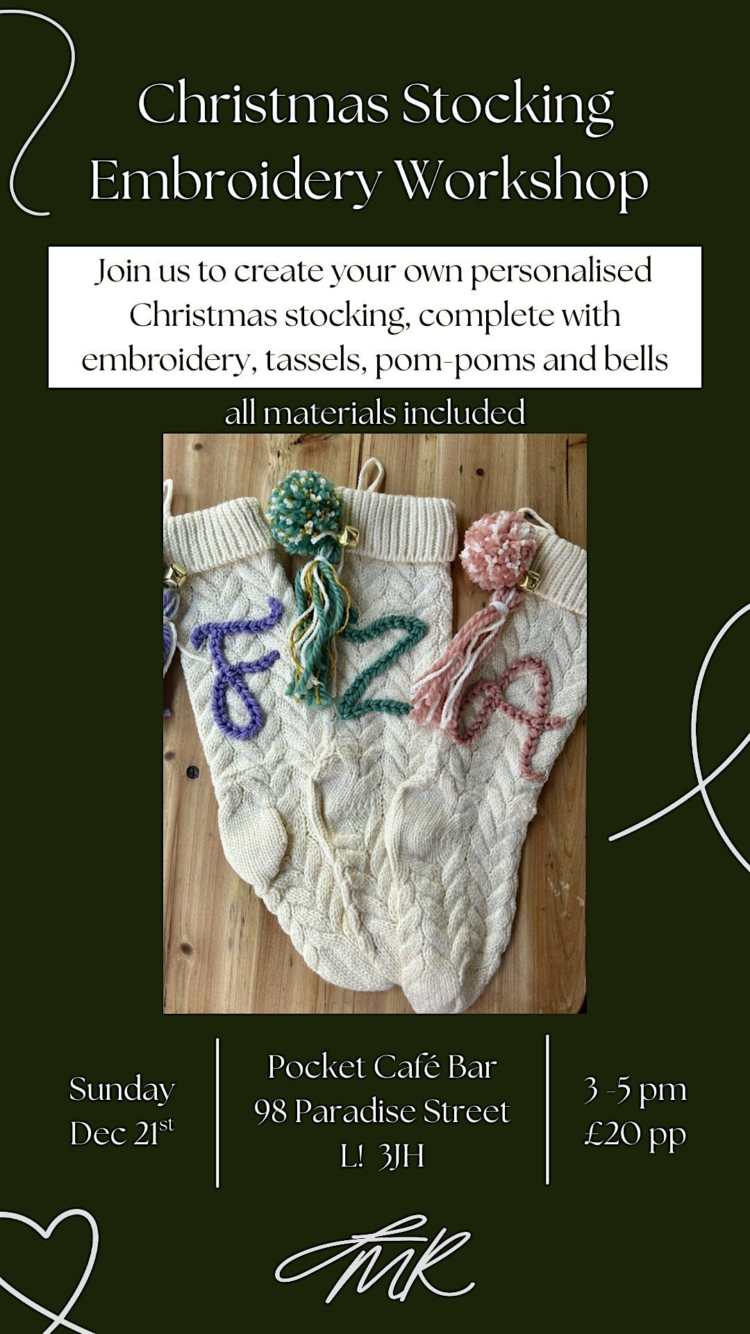 Christmas Stocking Embroidery Workshop