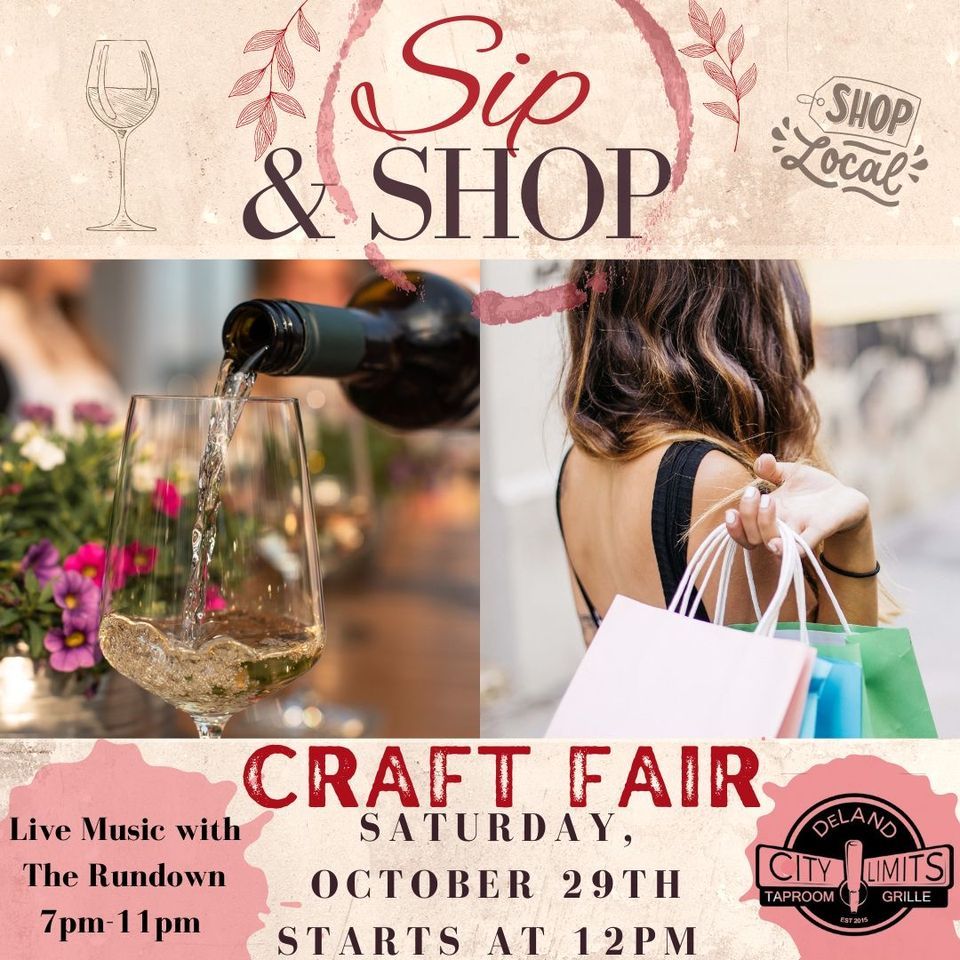 Sip and Shop Craft Fair, City Limits Taproom and Grille, DeLand, 29